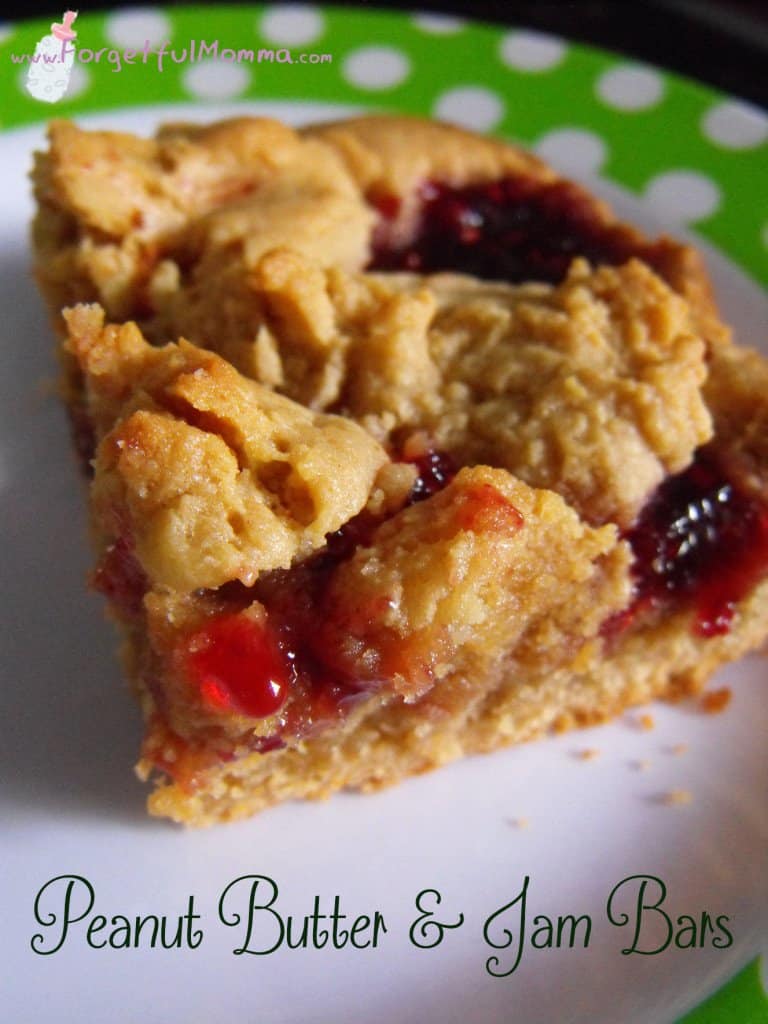 Peanut Butter And Jam Bars Forgetful Momma