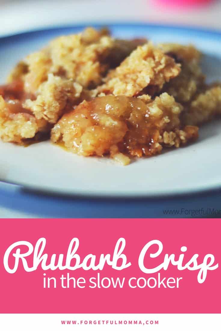 Rhubarb Crisp in the Slow Cooker