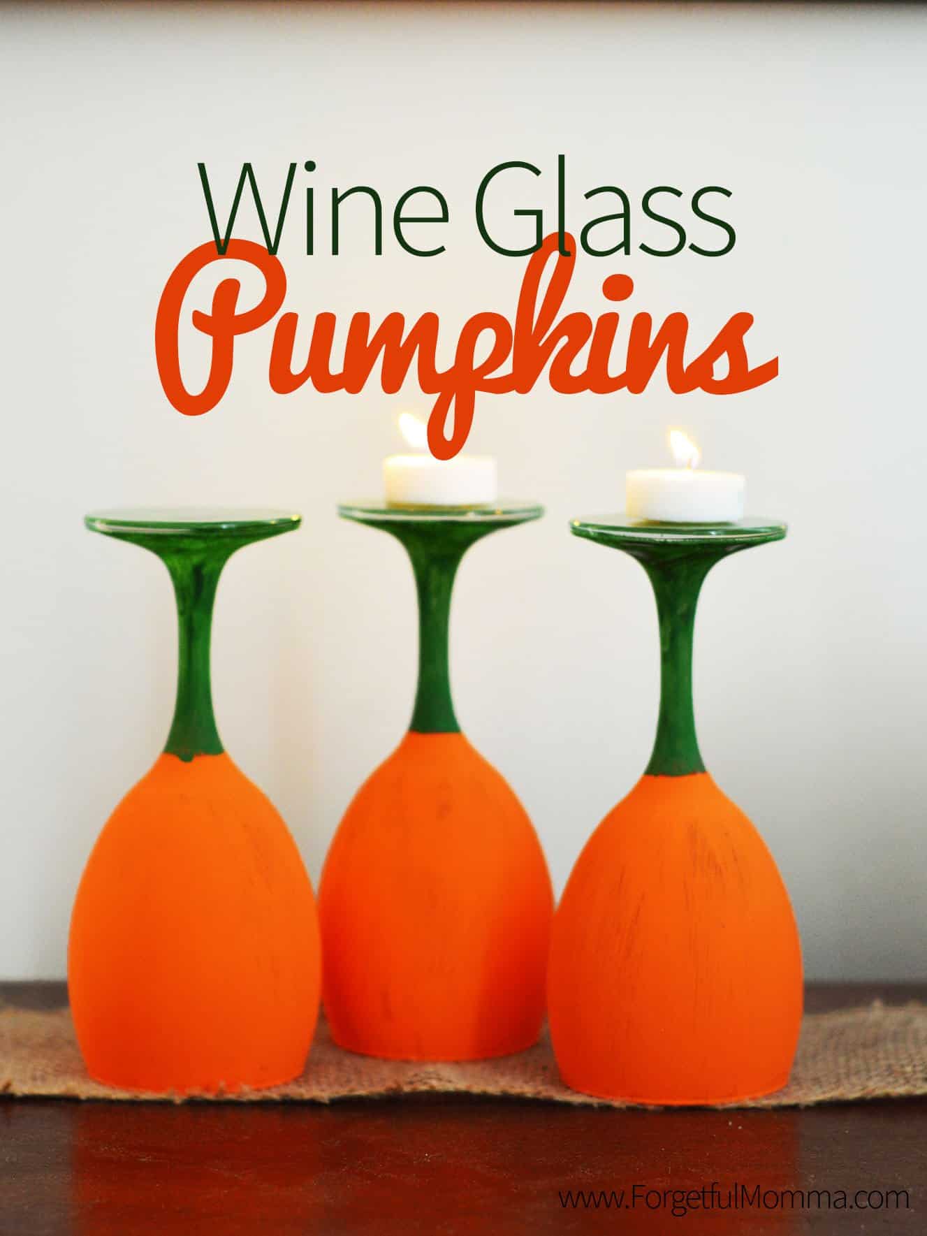 Wine Glass Pumpkins