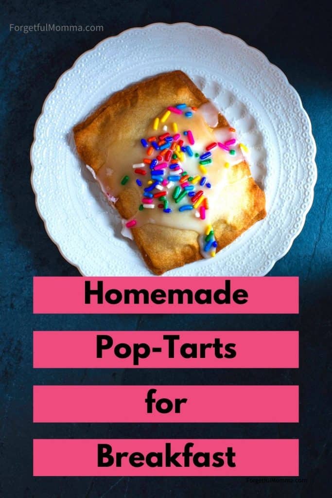 how to make homemade pop tarts - pop-tart on a plate with text overlay