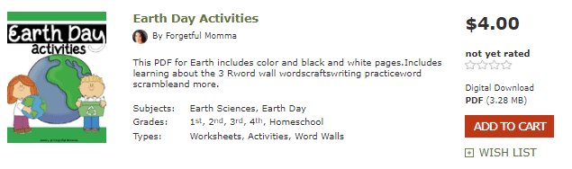 Earth Day TpT