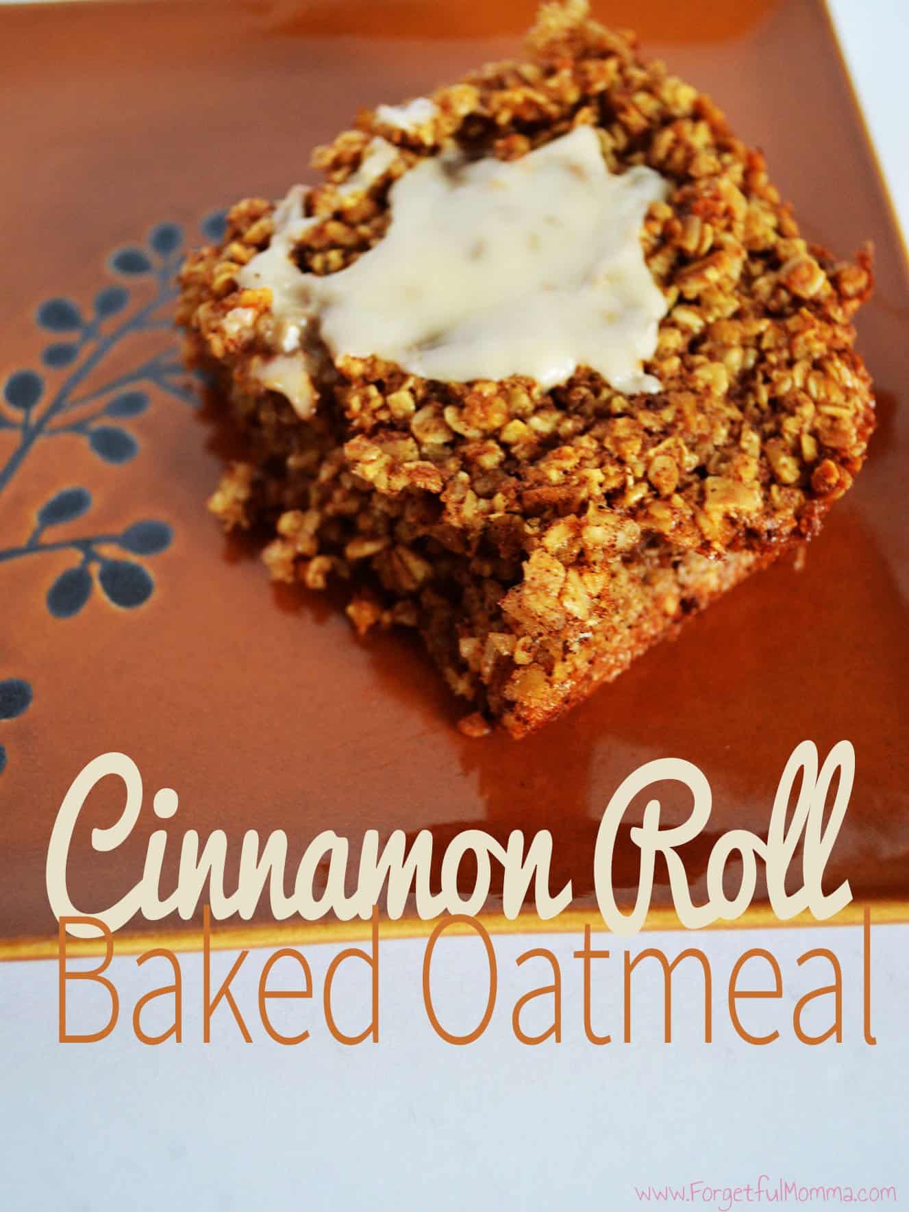 Cinnamon Roll Bake Oatmeal