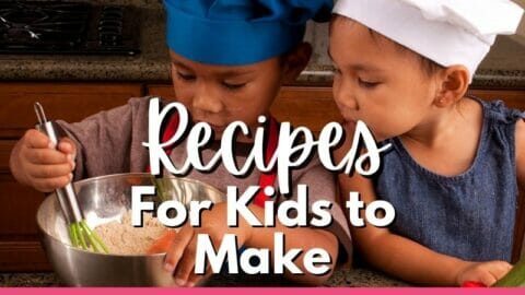 kids making in the kitchen with text overlay