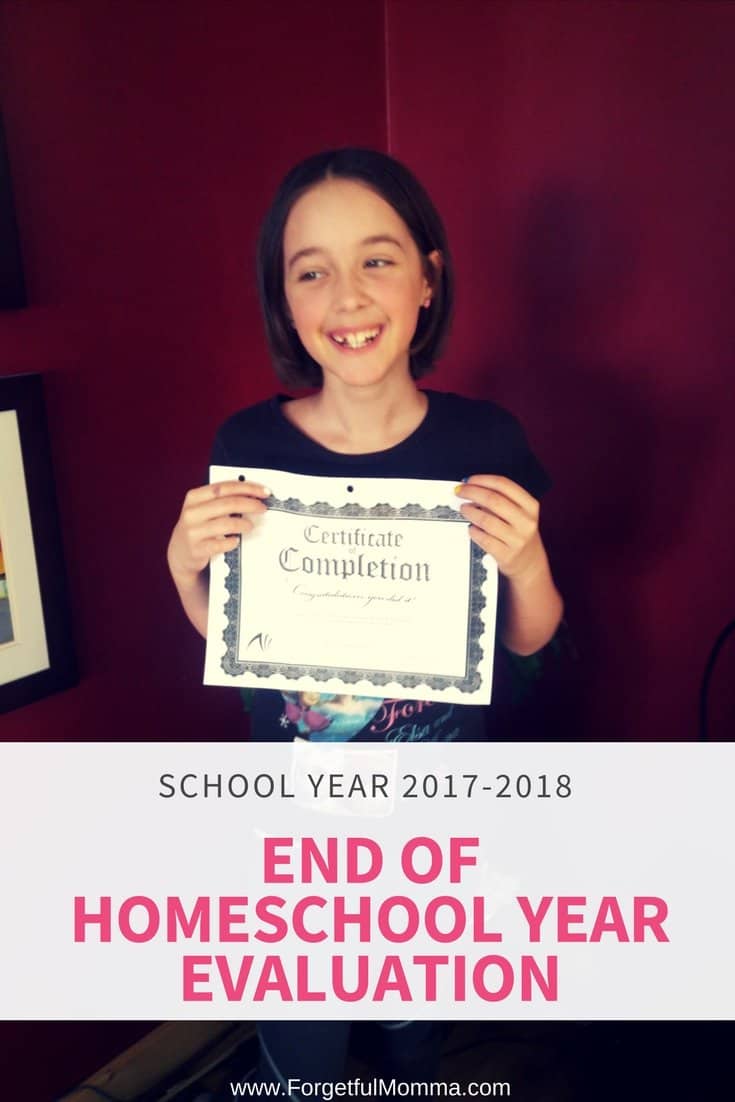 End of Homeschool Year Evaluation