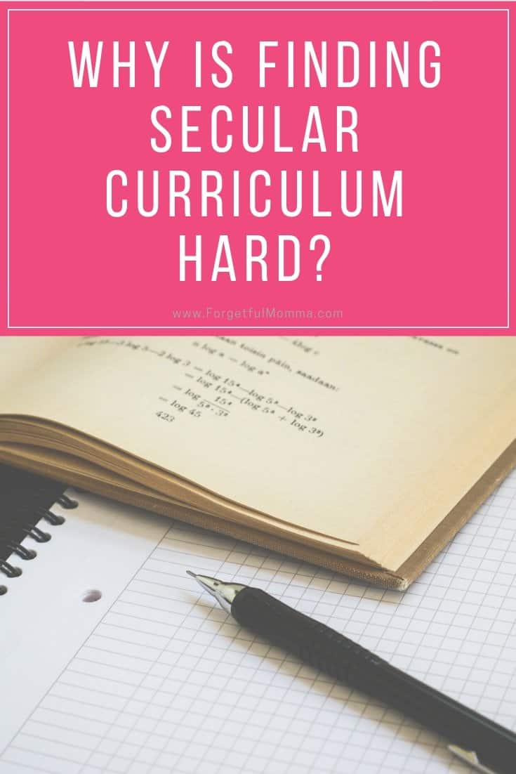 Why is Finding Secular Curriculum Hard