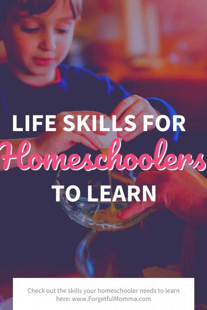 life skills for homeschoolers to learn