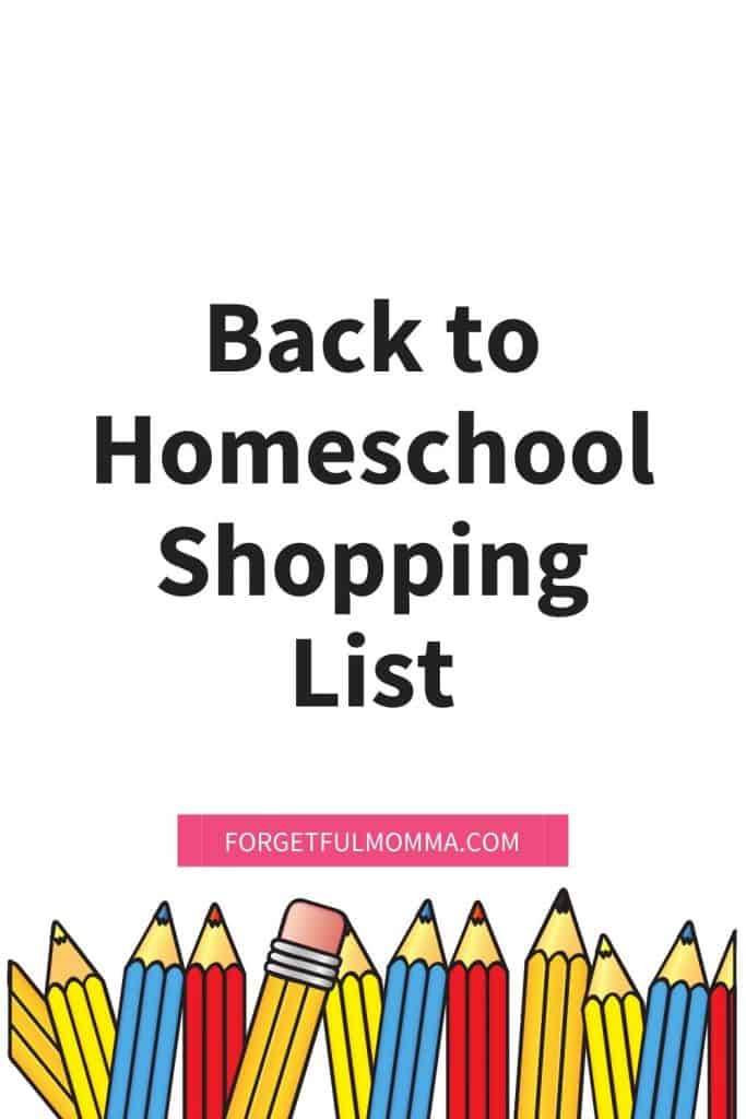 Back to Homeschool Shopping List