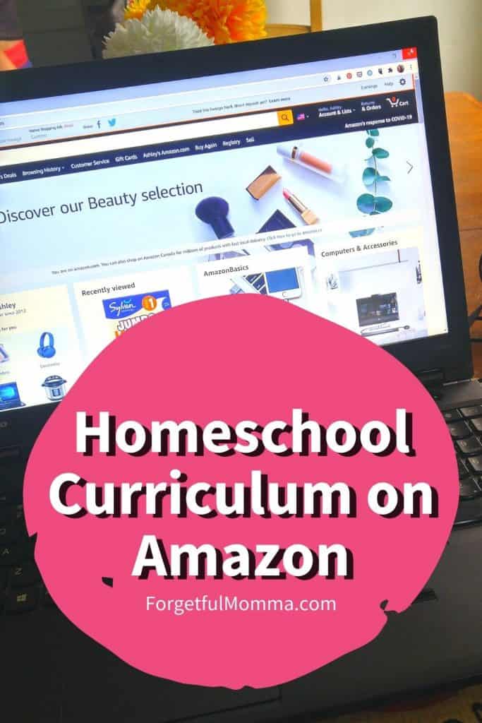 Homeschool Curriculum on Amazon laptop