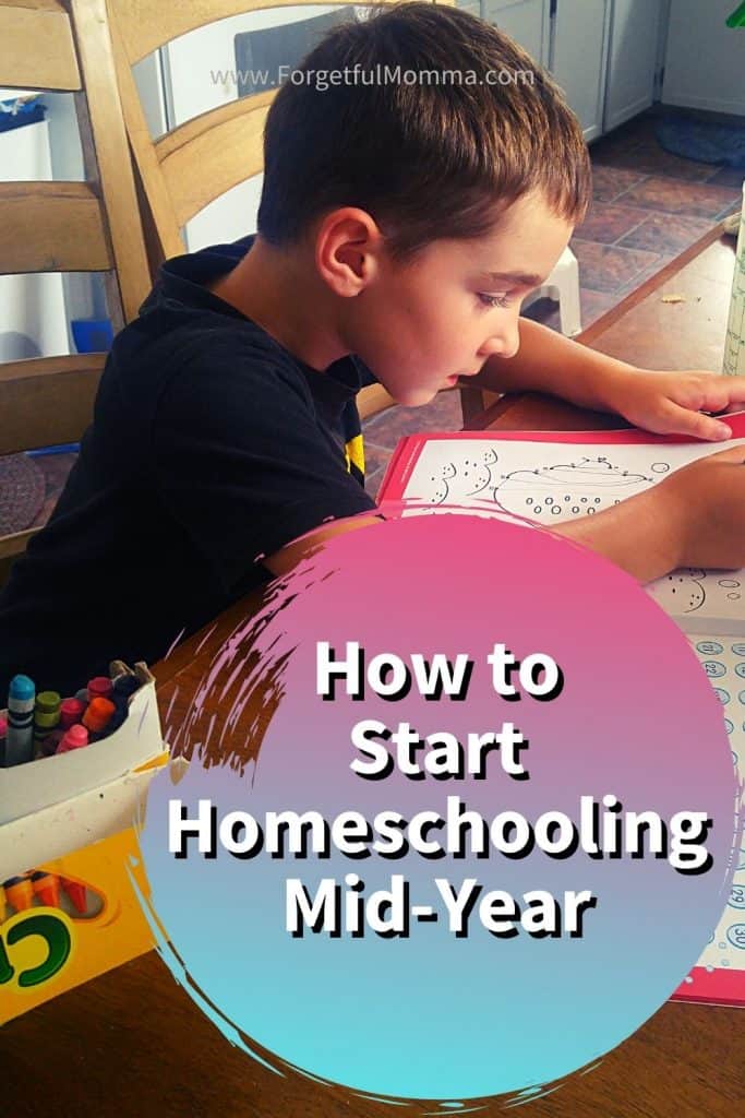 How to Start Homeschooling Mid-Year - boy doing school work