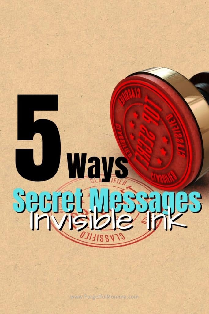 Invisible Ink Secret Messages