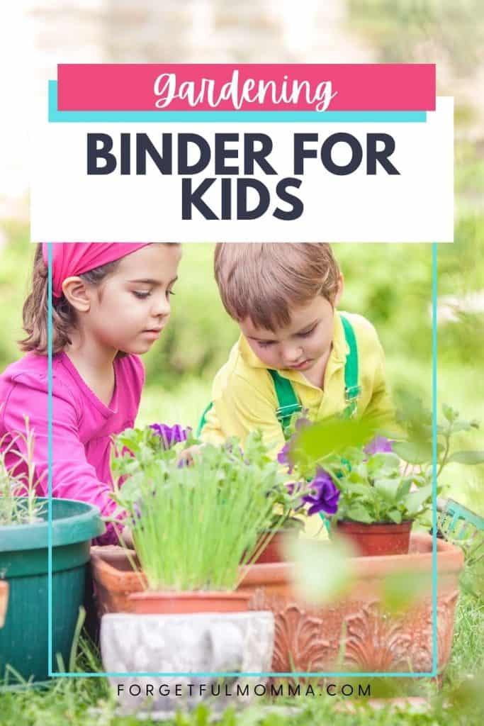 Gardeing binder for kids