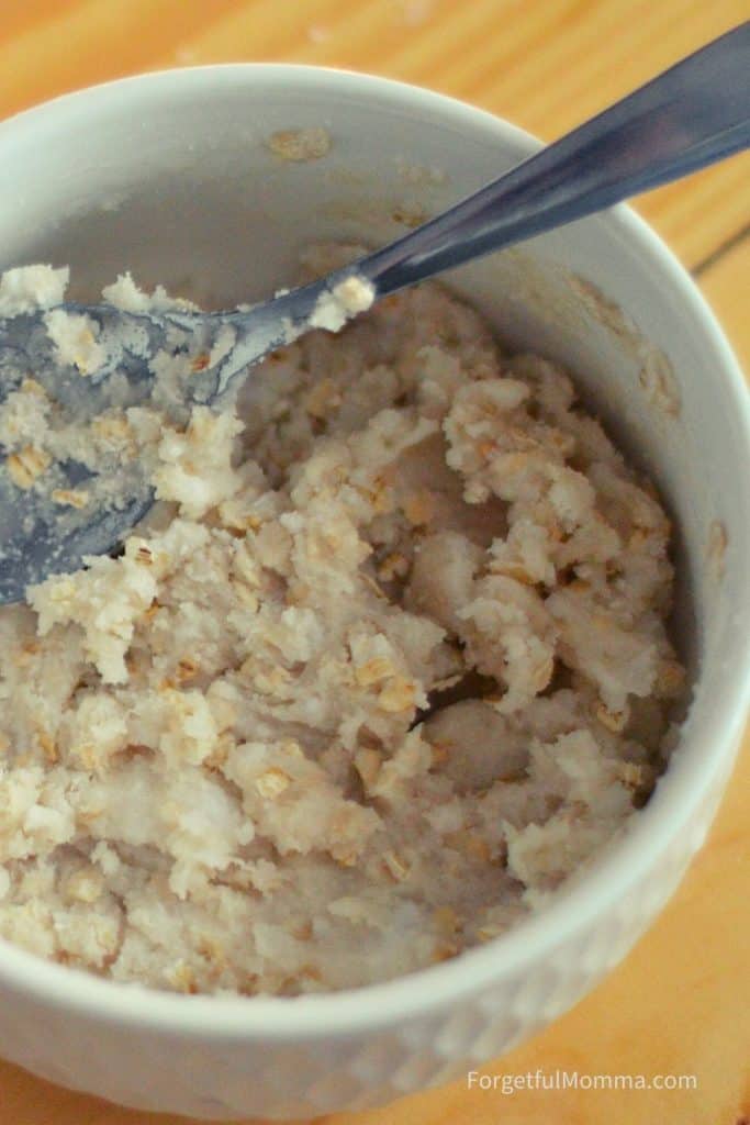 Single Serve Cookie Oatmeal - wet ingredients mixed