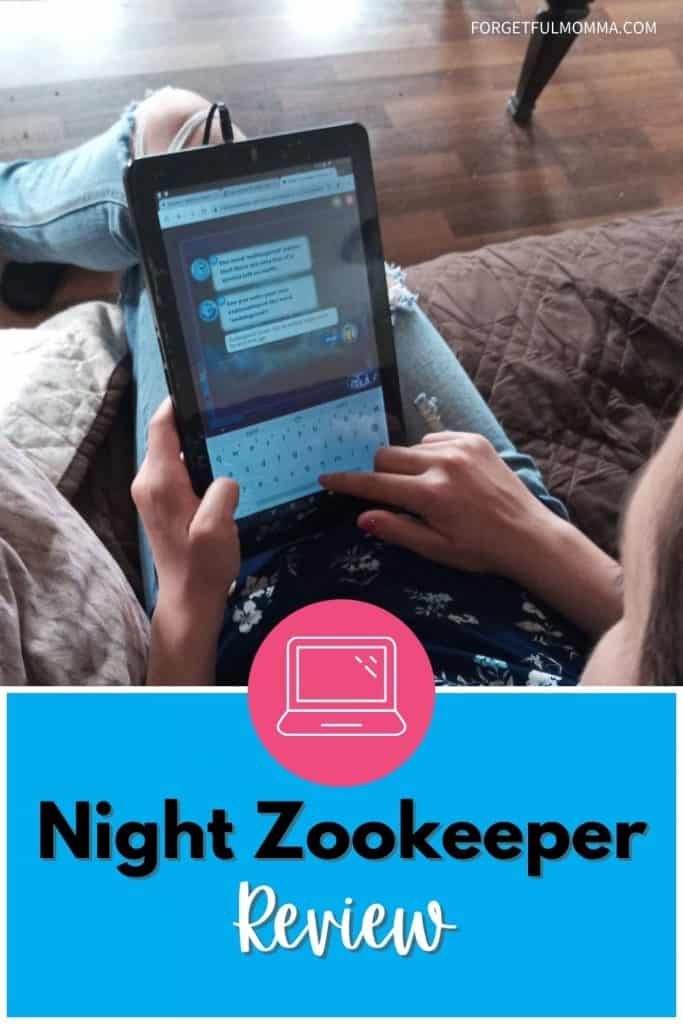 Night Zookeeper Review - child using Night zookeeper on a tablet