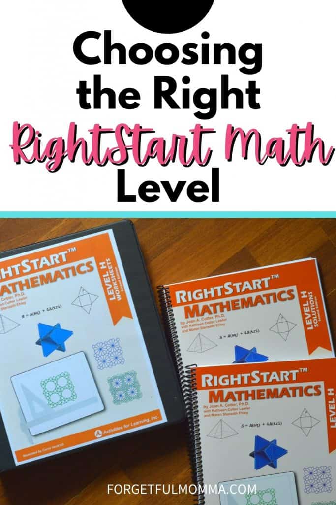 Choosing the Right RightStart Math Level